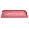 Elegant Designs "Happy Valentine's Day" Wood Serving Tray with Handles, 15.50" x 12" HG2000-DPV